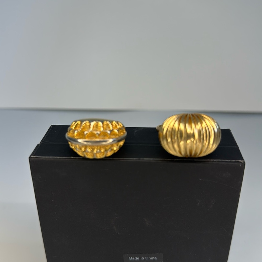 2 Vintage Adjustable Statement Rings - image 1